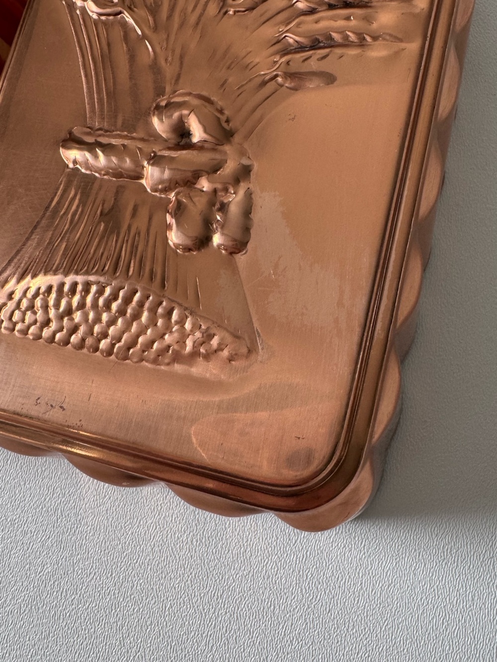 Vintage Copper Loaf Mold Pans - Carrot, Wheat, Corn - Picture 7 of 10